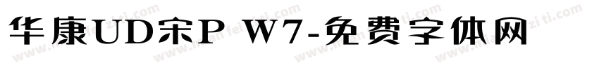 华康UD宋P W7字体转换